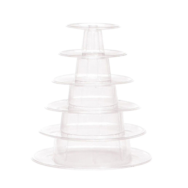 Macaron Cake Display Stand 6-lager Rund Plast Cake Tower Stand