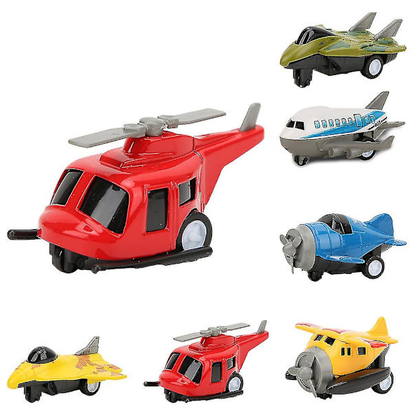 Mini Stimulerende Legering Flyvemaskine Model Sæt, Træk Tilbage Legetøjsfly For Børn Børnegave
