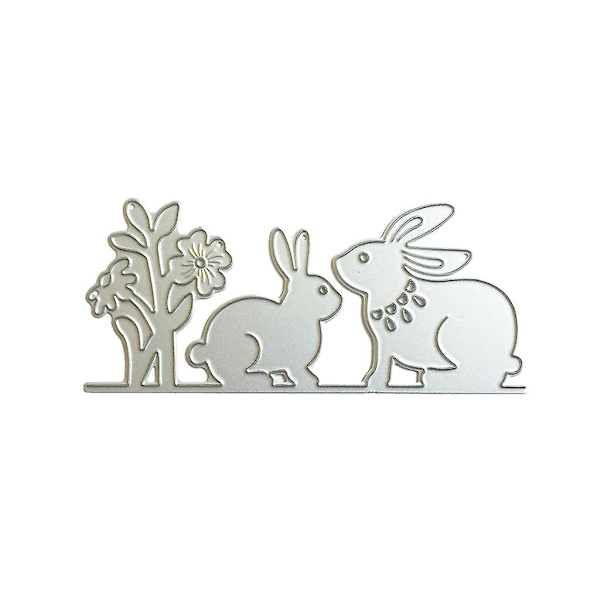 Påskehare blomst metal skæredør stencil scrapbooking DIY album stempel papir kort prægning dekor håndværk