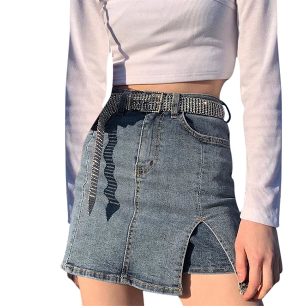 Forårsnederdele til kvinder 2023 kvinders højtaljede casual A-line denim Sexet kort Jean-nederdel