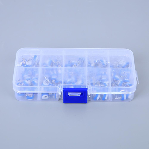Justerbart modstandssæt 100PCS Potentiometer Kit Blå og Hvid til elektriske forsyninger