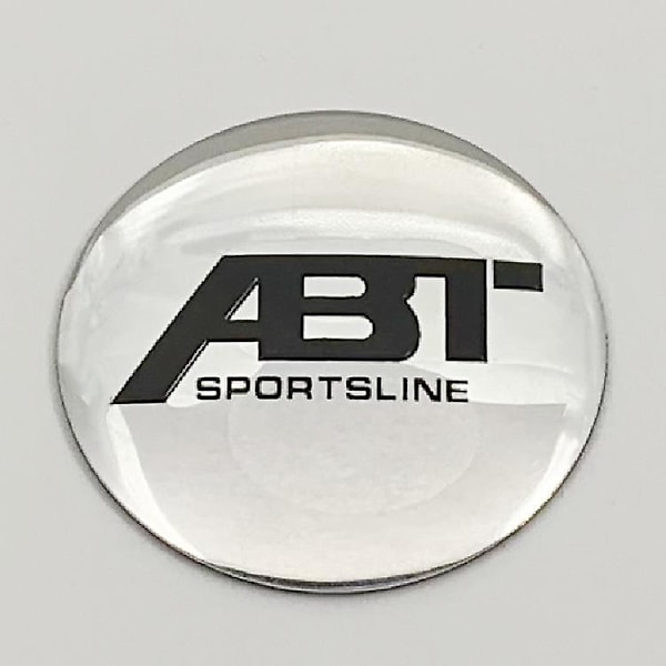 4 stk. 56mm 60mm 65mm ABT Logo Bilskive Center Hub Sticker Fælg Refit Badge Dæksler Emblem Dekoration Styling Biltilbehør abt silver black 56mm wheel sticker