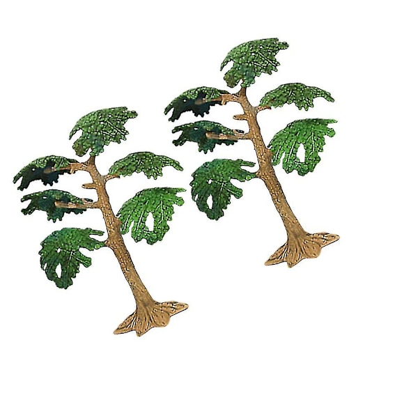 Dekorasjon Hjem Mini Modell Tre Mikro Landskap Dekorasjon Bygning Tre Modell Mini Furu Tre -2sett