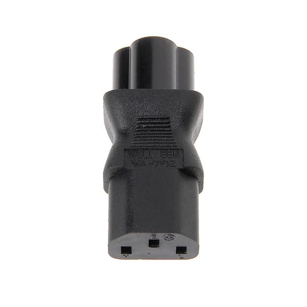 Iec 320 C13 hun til C6 han 3-benet kløverbladsstikadapter AC-strømadapter