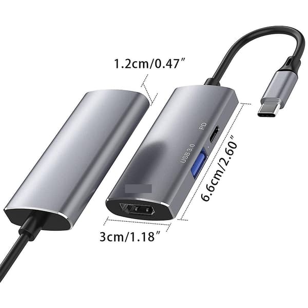 Usb 3.0 Typ C Hub 4k Hdmi-kompatibel Pd Multifunktionell 5gbps Ssd Hdtv Dock
