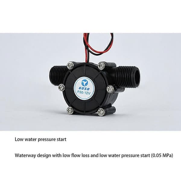 -Hydro Generator 12V 10W DC Vattenflödesgenerator Turbin Generator Hydroelektriskt Kranvattenflöde Hyd