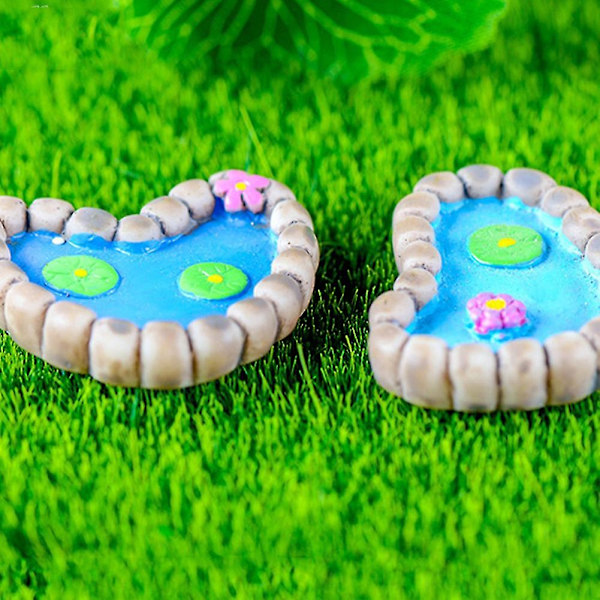 5 x 2 stycken/set Lotus Damm Miniatyr Landskap Prydnader Trädgård Bonsai Dekorationer