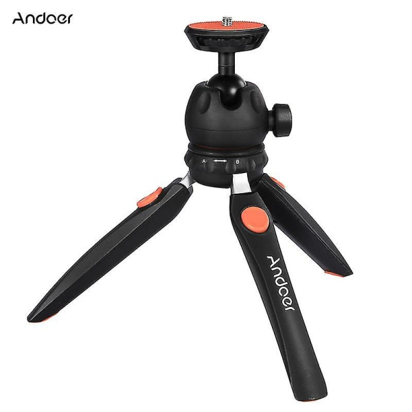 H20 Mini Tabletop Tripod Portable Foldable Phone Camera Tripod Stand With Removable Ball Head With 1/4 Inch Screw