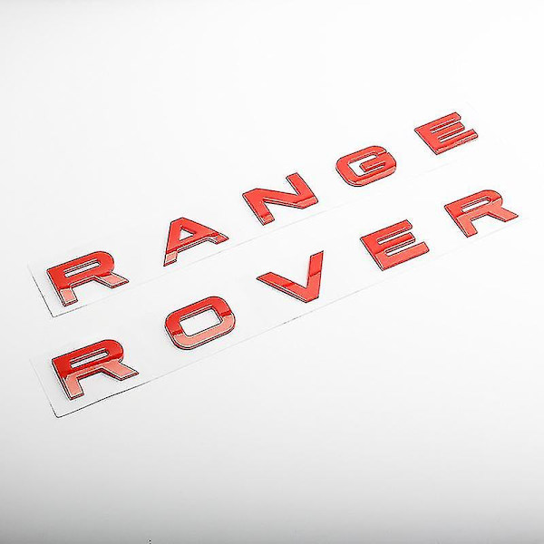 3D ABS-logo Range Rover -kirjaimet, merkki, tarra, auton keulan huppu, Range Rover Sport Evoque L322 L320 L406 P38 tarvikkeet red rr