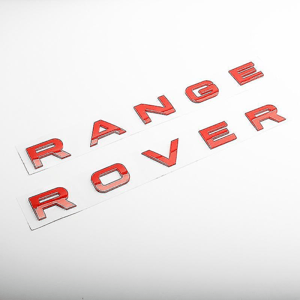 3D ABS-logotyp Range Rover-bokstäver Emblemdekal Bilhuv Emblem för Range Rover Sport Evoque L322 L320 L406 P38 Tillbehör red rr