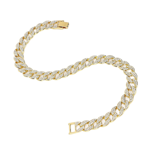 Gull Diamant Miami Cuban Link Halskjede for Menn - 16 Tommers Hip Hop Smykker