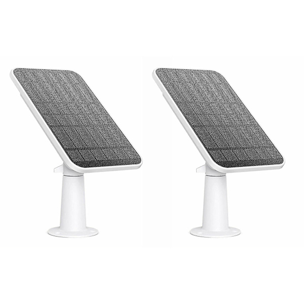 2x Solcellepanel Strømforsyning Til Trådløst Udendørs Vandtæt Sikkerhedskamera Non-stop Opladning