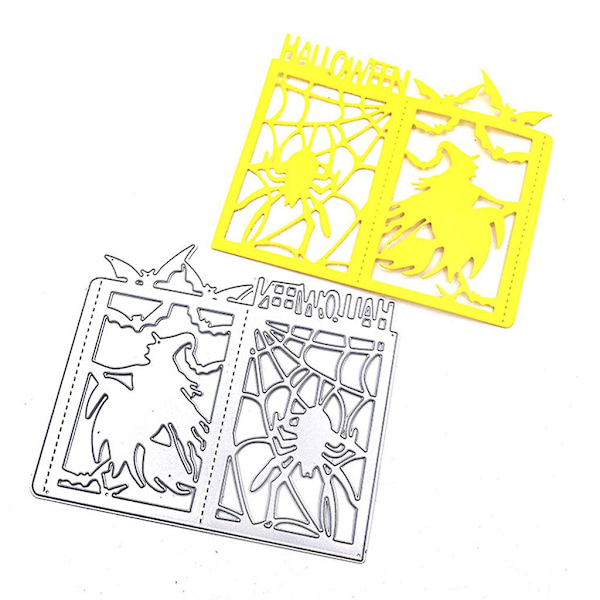 Halloween Edderkop Web Metal Skæredør Stencil Diy Scrapbooking Album Papirkort Skabelon Form Embossing Craft Dekor