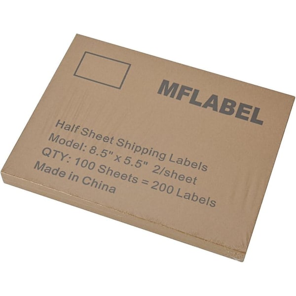 Selvklæbende halvark til laser- og inkjetprintere, 200 etiketter