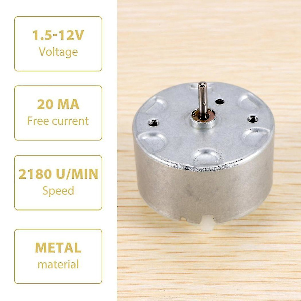 Svart fredag Rf-500 Tb-12560 Dc 1.5 - 12 V 2700 U / Min Tomgangshastighet 32 Mm Diameter Dc Motor Sølv