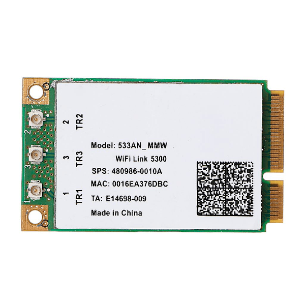 WIFI Link 5300 AGN Mini PCI-E -kortti Dual Band 2.4/5.0 GHz 450Mbps 802.11a/b/g/n