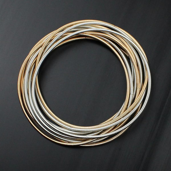 Stablet Spiral Armbånd Retractable Smykker Karbonstål Wire Spring Armbånd