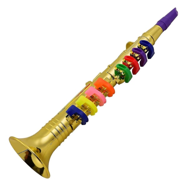 8 Tones Simulation Saxophone Toy Props Yhteensopiva Lasten Juhla Lelu Gold