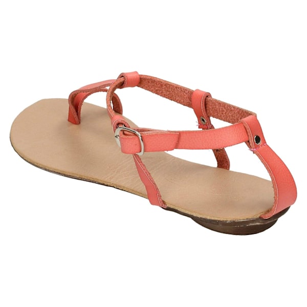 Spot On Flat Toeloop Sandal Ankle Strap pink uk 6