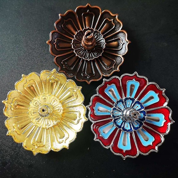 Enkelskikts Lotus Rökelsebrännare Rökelsebrännare Rack Guld