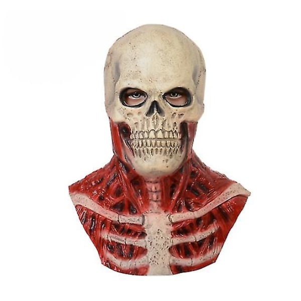 Halloween Horror Blod Skull Maske Hodeplagg Skull Skeleton Skull Latex Maske Cosplay Rekvisita