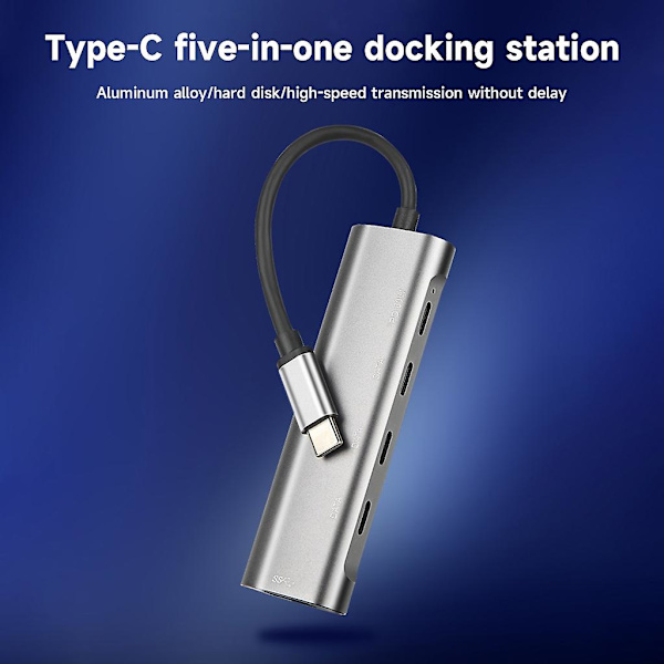 Usb 3.0 -sovitin Usb-c Pd60w -monitoimijakaja Usb-c -jakaja laajennin kannettavalle tietokoneelle