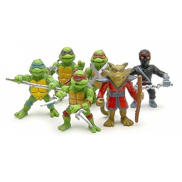 6 stk/parti Teenage Mutant Ninja Turtles Tmnt Mini Figurer Action Figurer Legetøj Juguetes