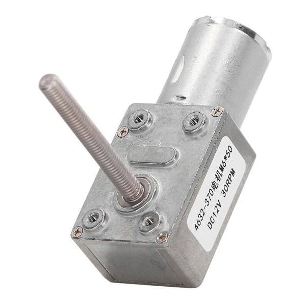 DC-växelmotor 30RPM med snäckväxel självlåsande förmåga DC12V M6x50mm