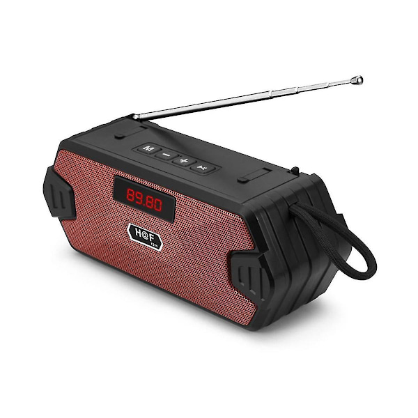 Kannettava Bluetooth Mini Subwoofer Tukee Tf-korttia Usb-kaiutin Fm-vastaanotin/radio Fm-punaisella