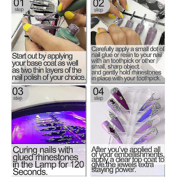 Neglekunst Rhinestones runde krystaller glas flad bag til Diy smykkefremstilling Style 8
