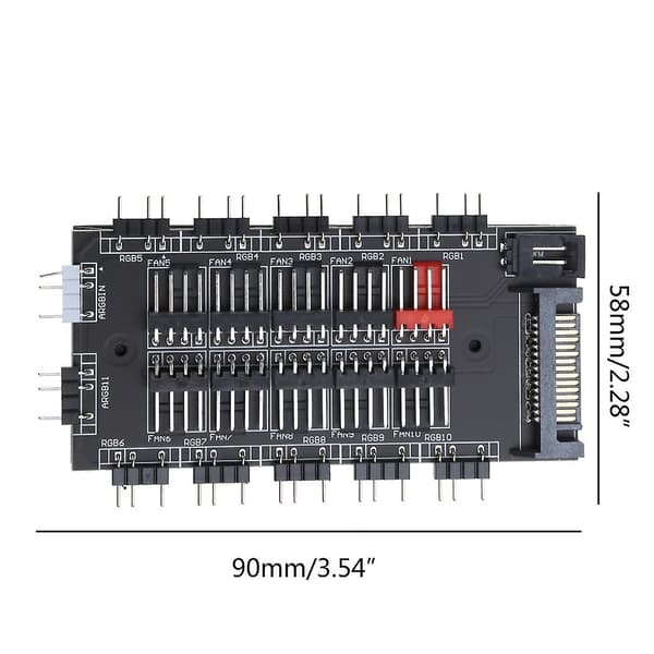 Pwm Fan+argb Led 2 I 1 Hub Trådløs Controller 1 Til 10 Multi Way Hub Splitter