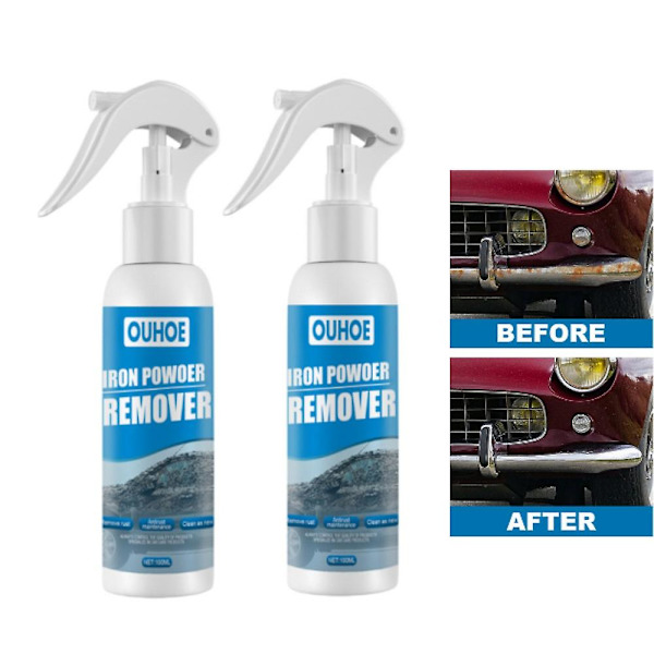 2 stk Bil Rustfjerner Spray Multi-Purpose Rustfjerner Inhibitor Avrustning Spray