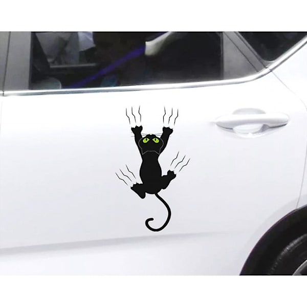 Katt Bilklistremerker, 2 stk Søte Katt Bilklistremerker Humor Bilklistremerke Humor Bilklistremerke for Bilvindu