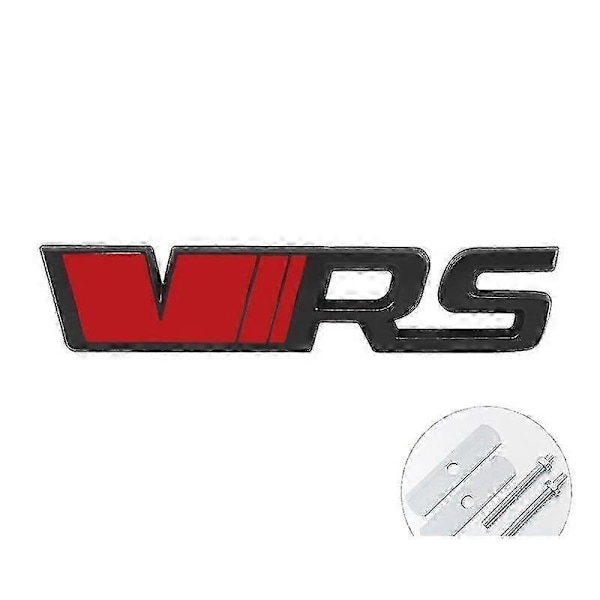 3D Metal VRS-logo Auton Etugrillin Embleemi Merkki Takaluukun Tarra Skodalle Octavia 3 2 A5 A7 Mk3 Mk2 Kodiaq Superb Fabia Tarvikkeet grill red black
