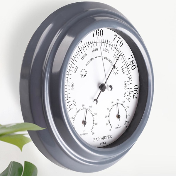 3 i 1 termometer hygrometer barometer veggmontert værstasjon digitalt innendørs atmosfærisk trykkmåler
