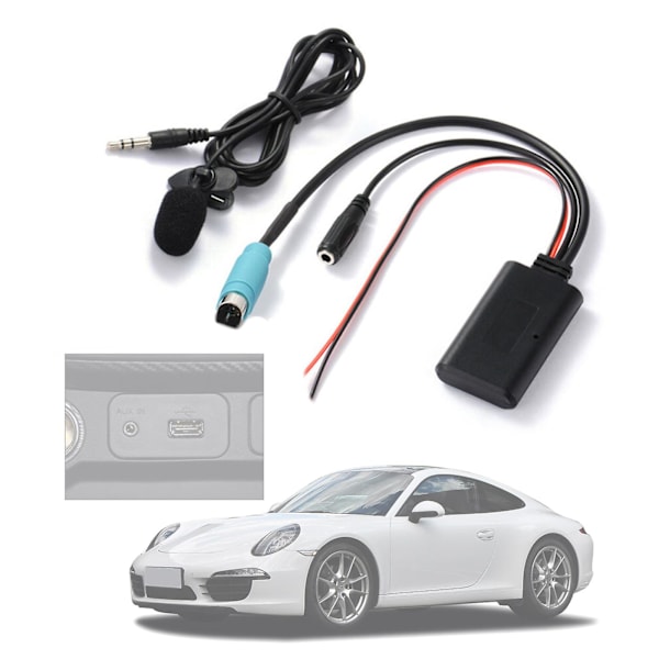 Auton Bluetooth-yhteensopiva 5.0 langaton musiikkisovitin Radio Aux -kaapeliadapteri