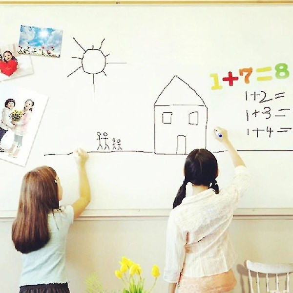 Genanvendelig rulle whiteboard 45cmx200cm Slet whiteboard klistermærke med 3