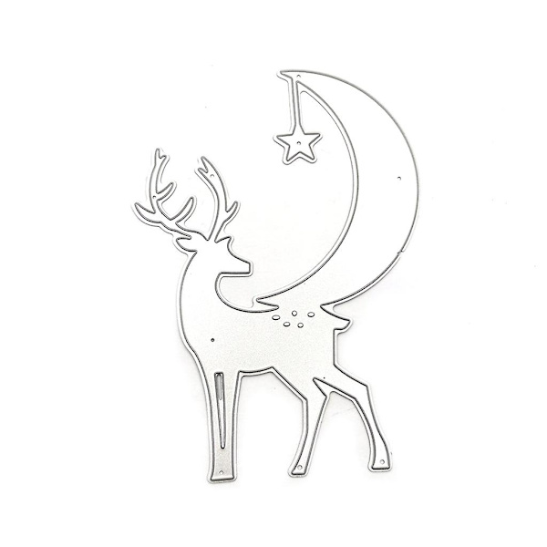 Julälg i metall, stansformar, stencil, gör-det-själv-skrapbok, album, papperskort, mall, präglingshantverk, dekoration