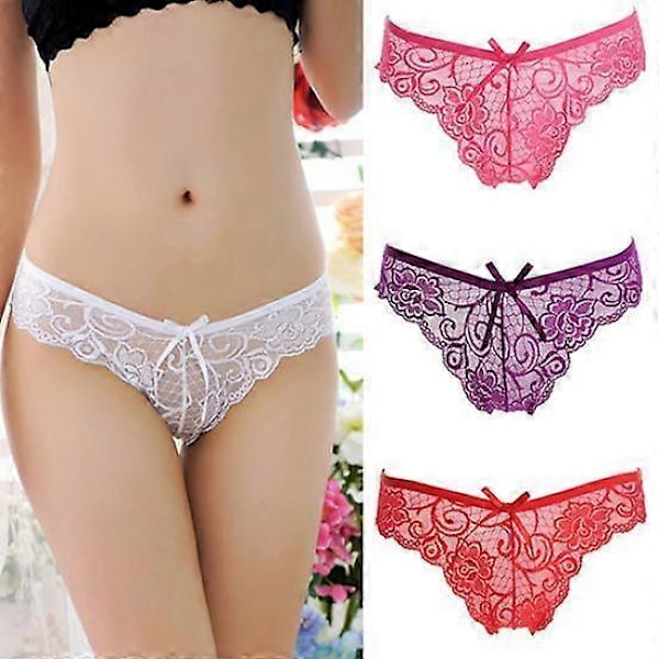 Trosor för kvinnor G-string Lingerie Sexig Söt Spets V-string Trosor Underkläder