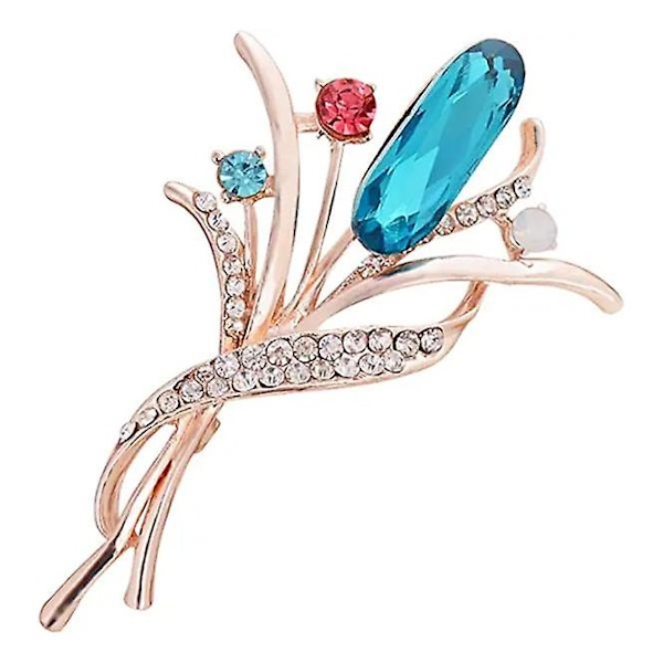 Brosch Guld Strass Brosch För Kvinnor Och Flickor Diamant Legering Blomma Kvinnlig Europeisk Och Amerikansk Design Super Fairy Sense Temperament Elizabeth Ii C