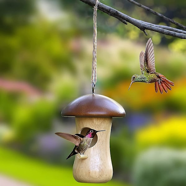 Hummingbird House Mushroom Trä Hummingbird Hus För Utomhus För Häckning Trädgårdspresenter Hem Gar