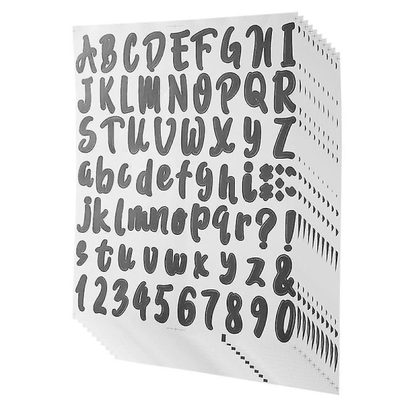 720 stykker 10 ark selvklebende vinylklistremerke, alfabetbokstavnummerklistremerker for postkasse, dør