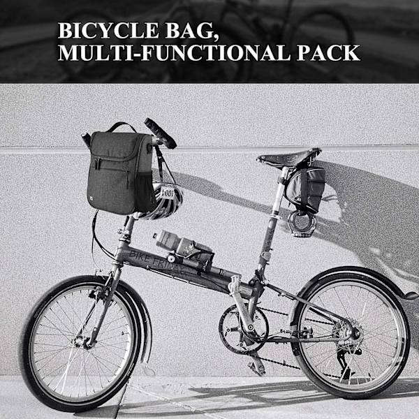 Styrhandsväska Cykel Cykelväska Styre Vattentät 5l Stor Kapacitet Multifunktionell Ridväska Daglig Användning Termoisolering (helt Svart)