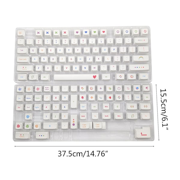 Pbt Xda Keycaps för Gk61/64/68/87/96/980/104/108 Mx Switch Mekaniska Tangentbord