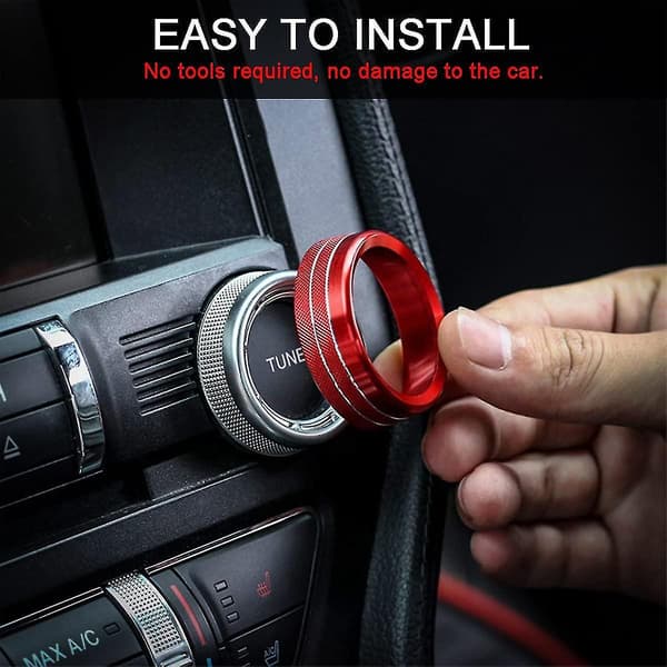 Center Console Audio Forlygte Knappen Dekorative Ring Interiør Knappen Ring Auto Tilbehør Til 15-20 B