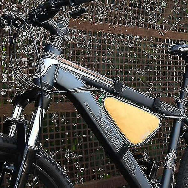 Roswheel Trekant Cykel Cykel Forrør Ramme Taske Udendørs Mountainbike Taske 1.5l Gul & Grøn