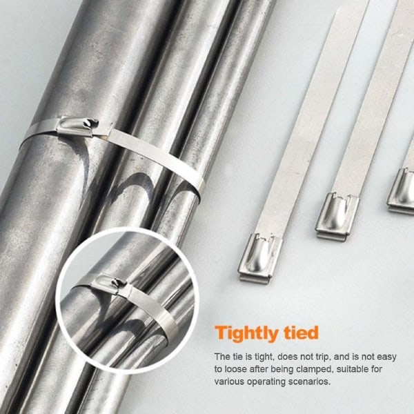 304 hvit stål selvlåsende metall marin rustfritt stål buntebinder og pakkebelte