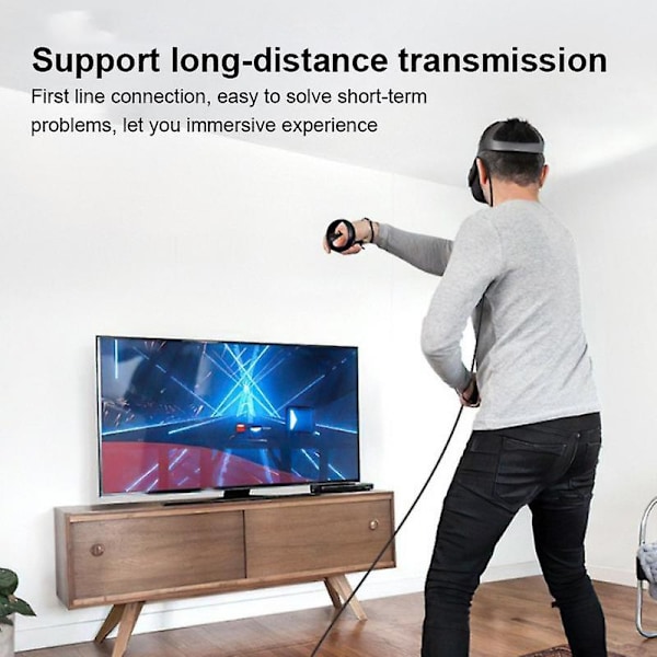 VR/AR-lasien lisävarusteet Oculus Link USB-C Steam VR Quest/2 Type-C 3.1 datalle