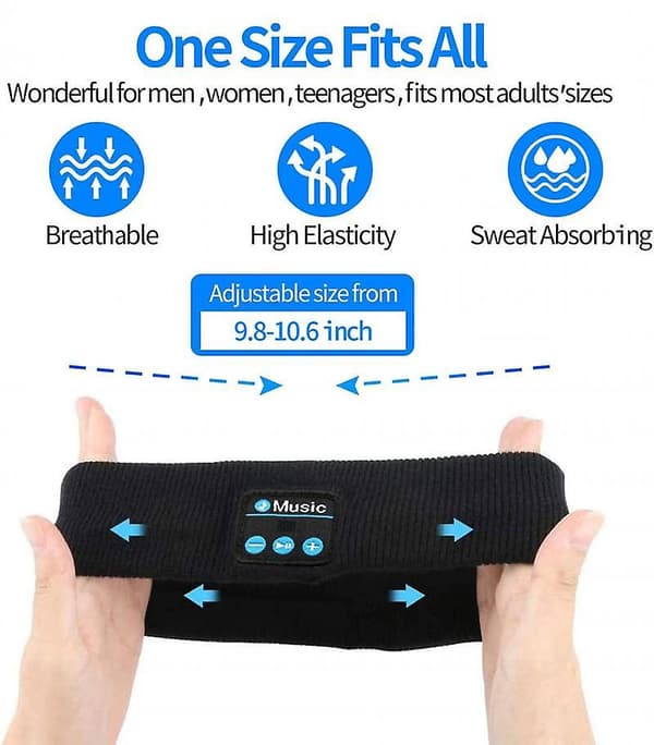 Bluetooth-brusreducerande ultratunna huvudbands-sovhörlurar