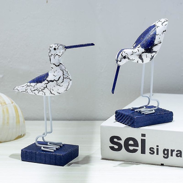 Nautical Coastal Birds Figure Ornament Romantic (3 stk)